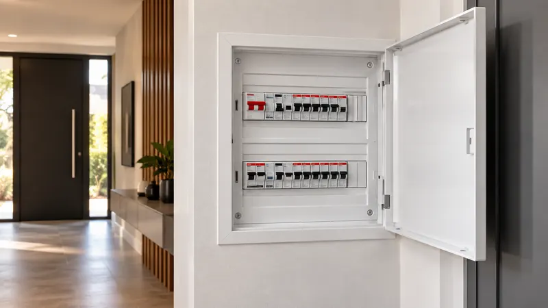 Quadro de distribuição bifasico residencial