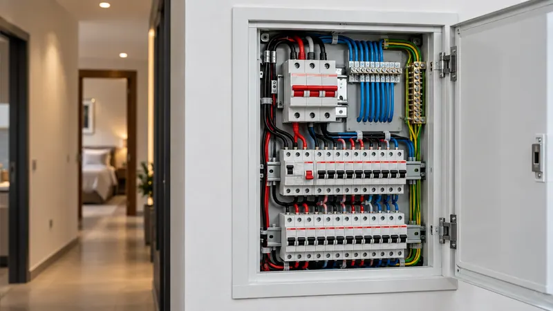 Quadro de distribuição residencial trifásico
