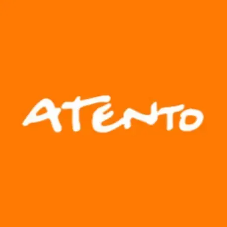 Logo Atento — cliente da THE Montagens Industriais (prestadoras de serviços, instalações elétricas e manutenção predial)